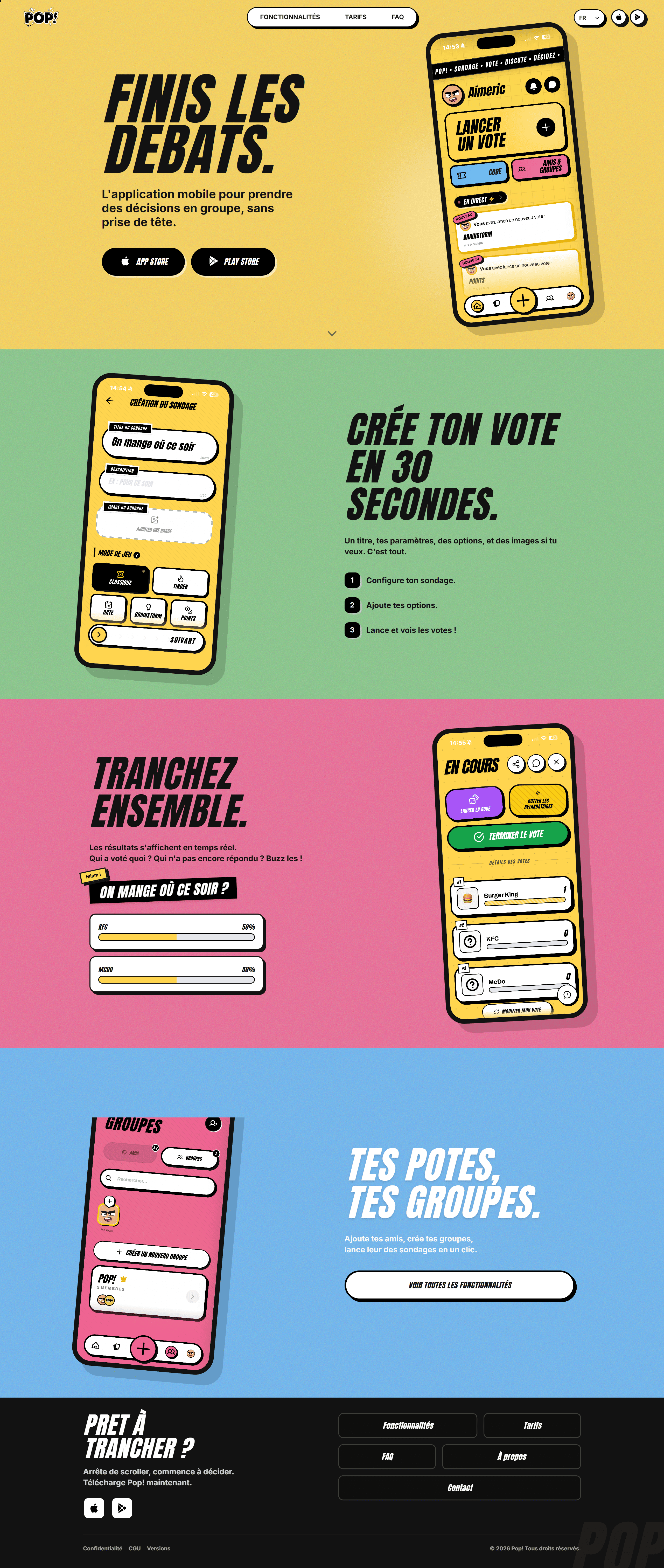 Accueil du site Pop!